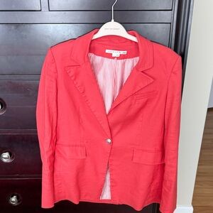 Veronica Beard Women's Coral Linen Blend Blazer